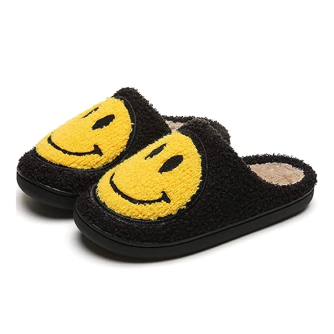 Smile face indoor warm home slippers for women or man