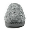 Grey knits and fur warm house slippers