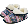 Comfort cable knit booties slippers for women