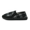 Men's warm closed-back check plaid upper slippers