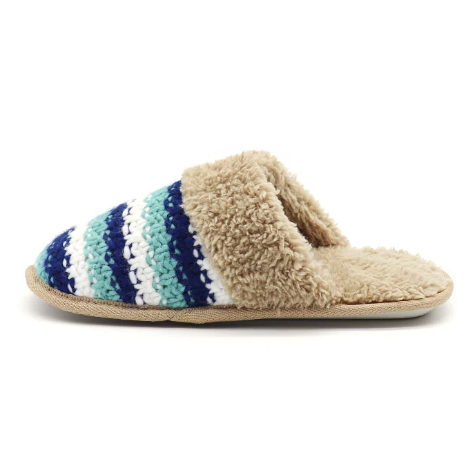 Winter warm knit lady indoor house slippers