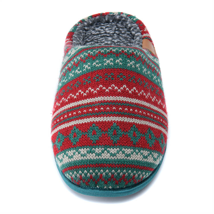 Christmas cozy knitted memory foam fuzzy slippers