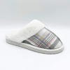 Simple plaid ladies' autumn and winter household daily warm floor slippers