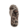 Leopard print cross band slippers