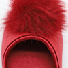 Good price rubber sole pompom indoor women slippers