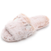 Comfy faded faux fur house slipper 