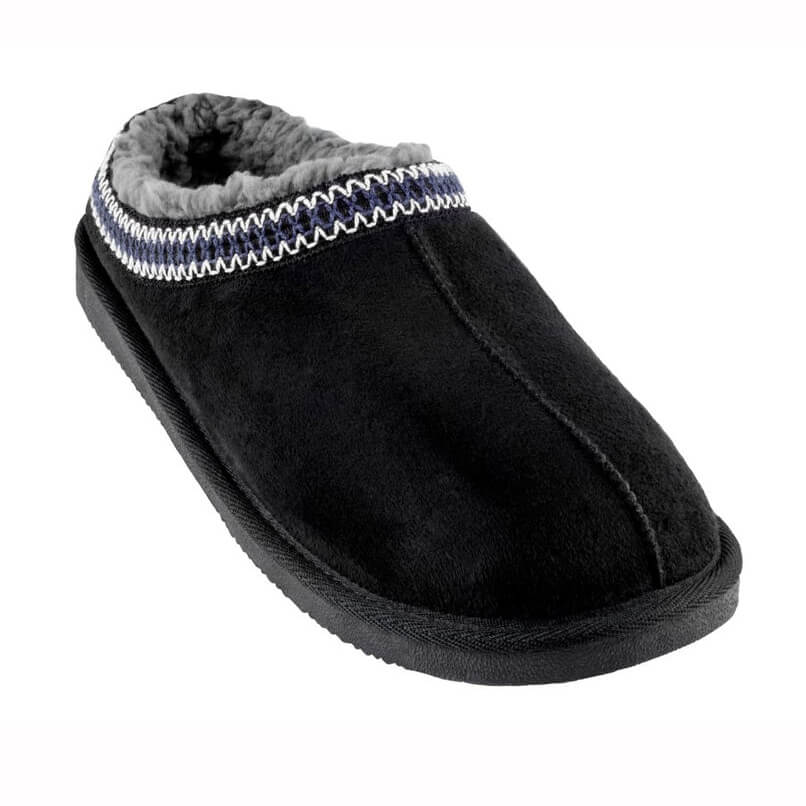 Men's faux suede moccasin with contrast whipstitching