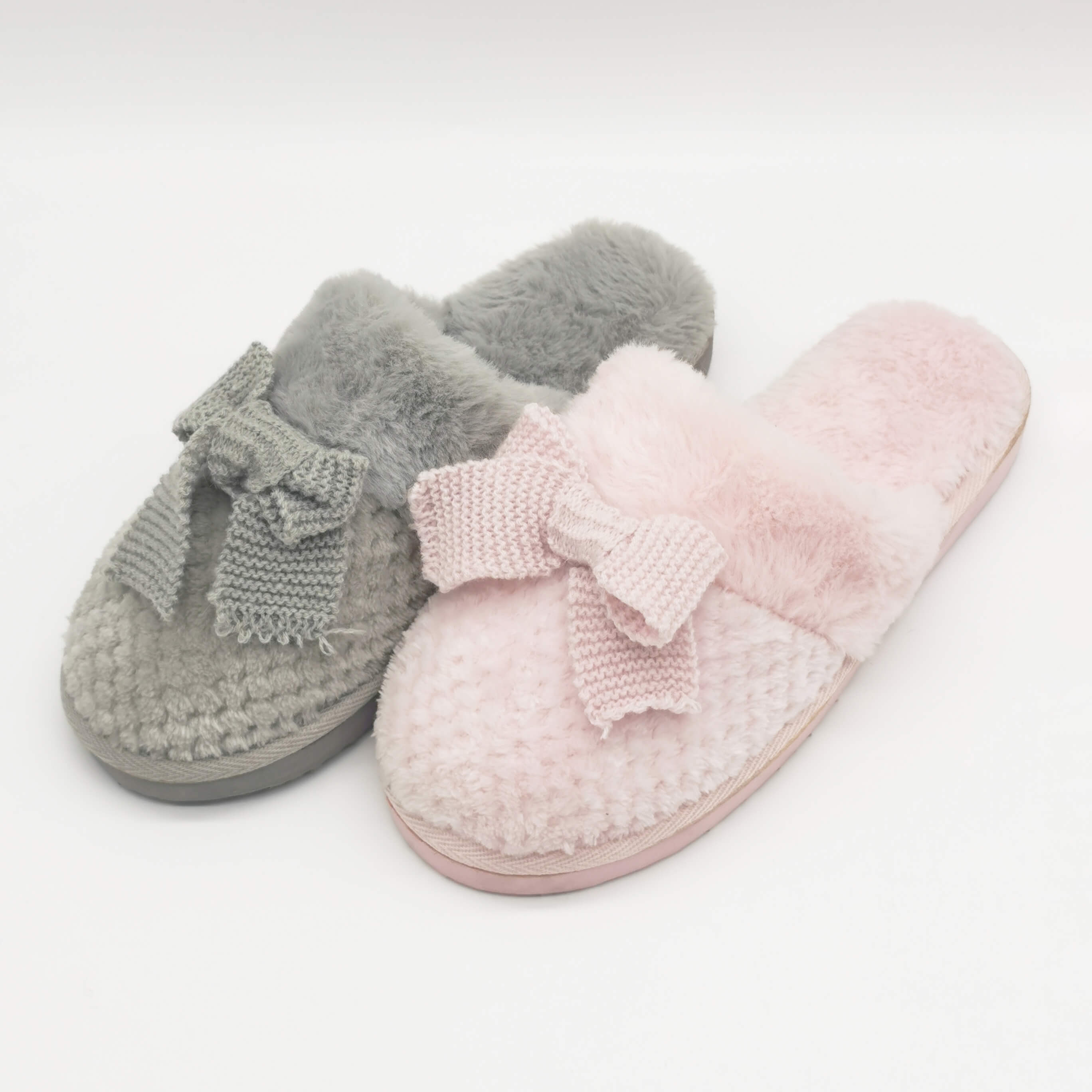 Women's Indoor Pantuflas Nonslip Cute Winter Warm Fluffy Soft Home Slippers 