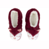 Ladies fox faux fur pull-on slipper socks with 3d ears