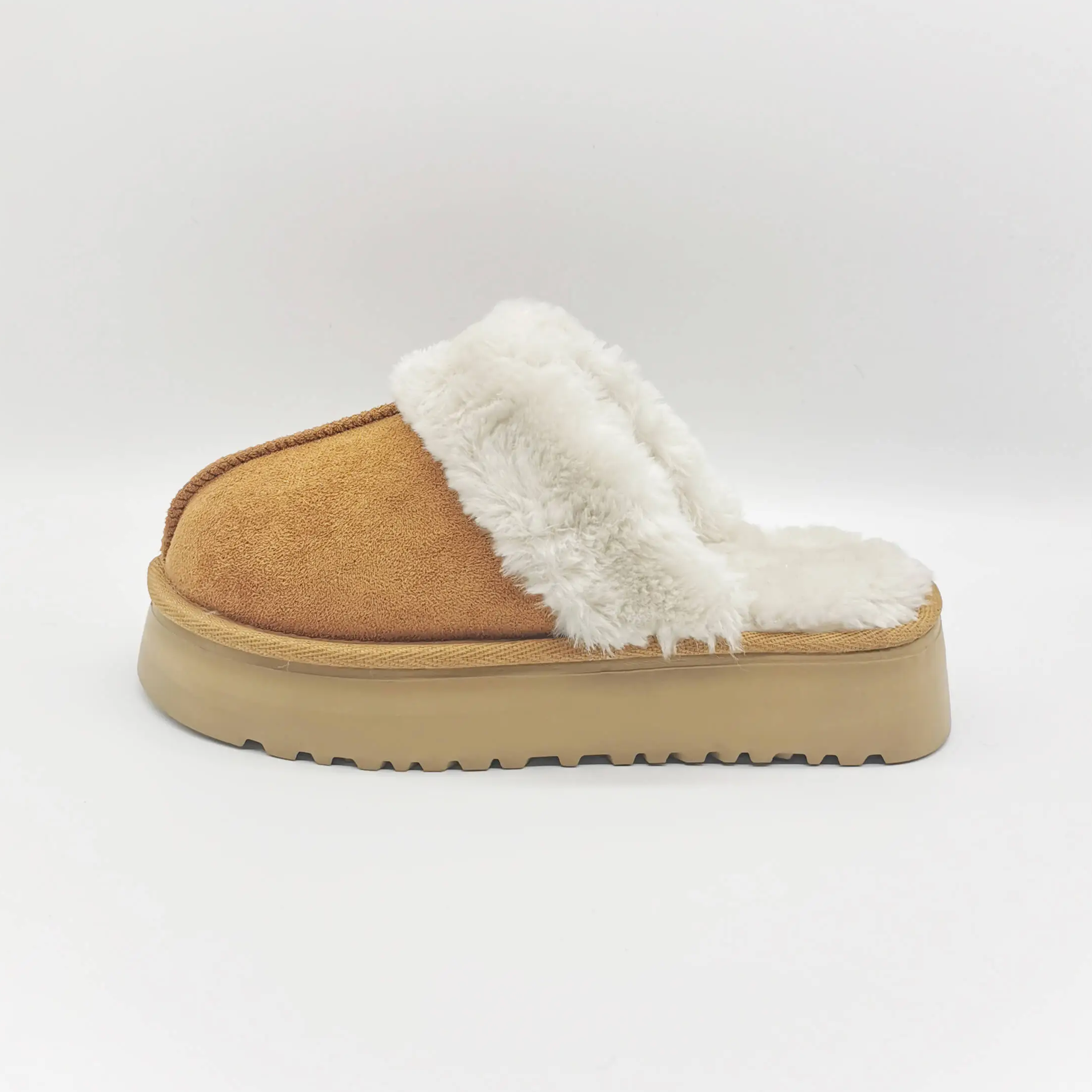 Winter warm soft unisex thick sole fluffy slippers