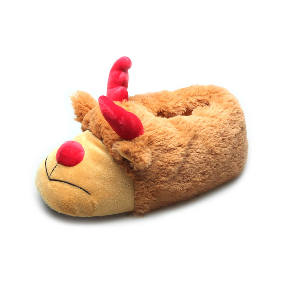 Plush men winter animal slipper 