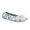 Cotton fabric digital printing lightweight women's home ballerina slipper with satin bow