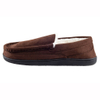 Men's suede fabric upper moccasin with faux fur lining