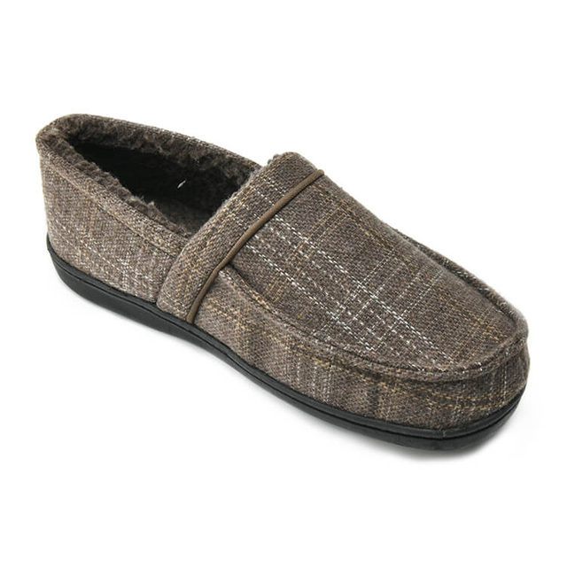 High quality check house bedroom indoor men's slippers