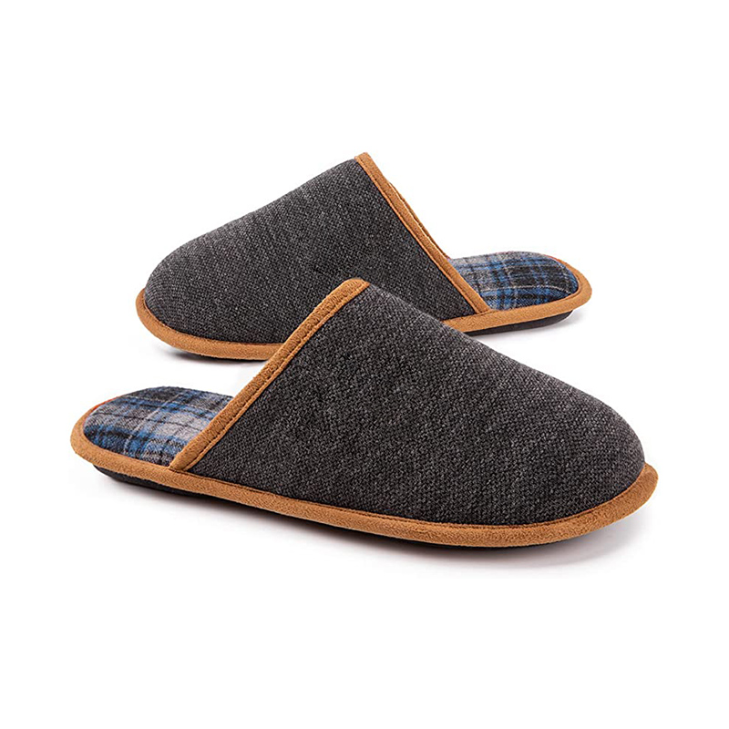 Winter indoor memory foam men's slippers