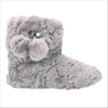 Winter warm indoor grey half boots for lady