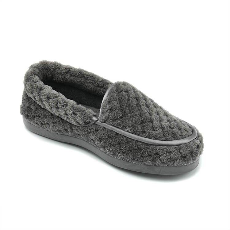 Grey fashion comfortable moccasin shoes with TPR outsole