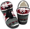 Comfort cable knit booties slippers for women