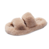 Ladies' fancy tie-dye furry soft open toes plush slippers