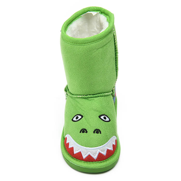 Green lovely cartoon monster novelty animals kids boots