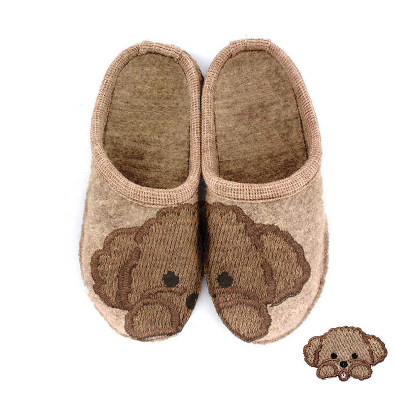 Home family guest indoor women and men felt slippers