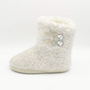 Colorful plush upper with faux fur lining boot for women 