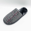 Tweed home bedroom slides winter slippers for men