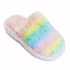 Colorful fuzzy winter warm bedroom slipper 