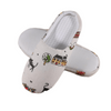 Eco-friendly printed linen travel slippers