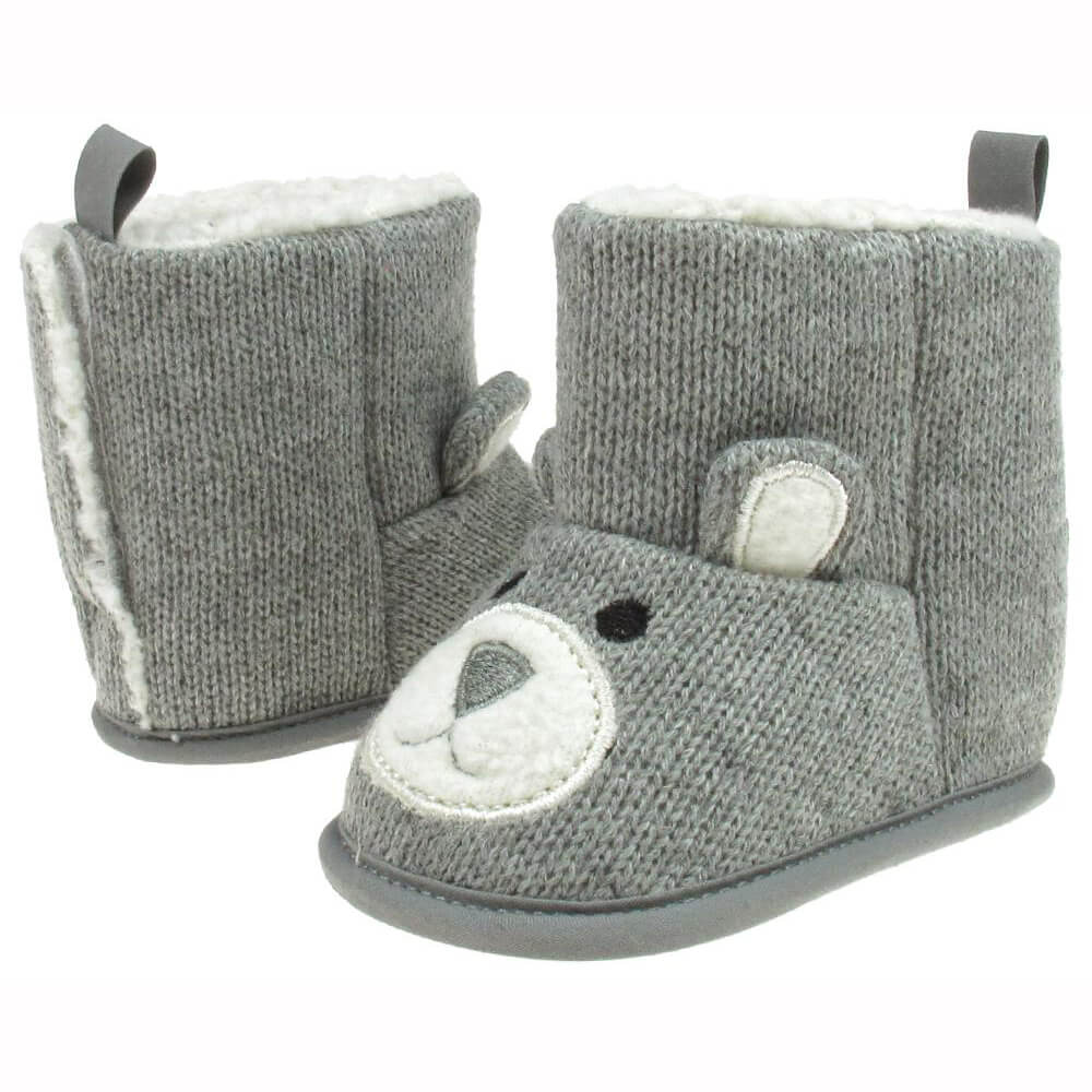 Winter warm cozy infant knitted bear boot