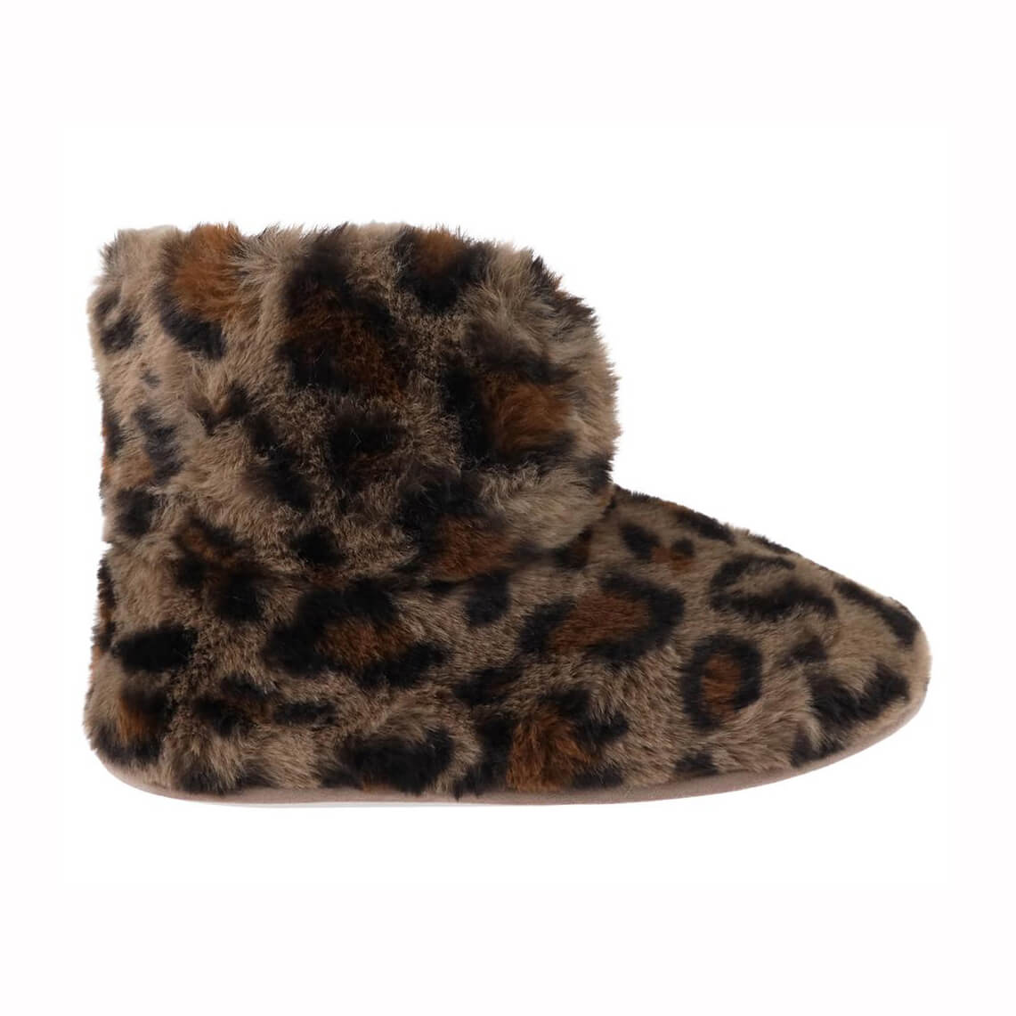 Leopard print faux fur upper and cotton fluff inner for women 