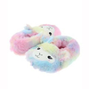 Girls' lovely warm faux fur rainbow slipper