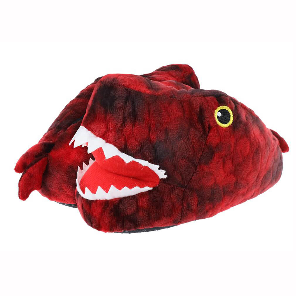 Boys dino slipper with 3D felt teeth