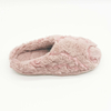 Pink rose fur upper home slippers for women