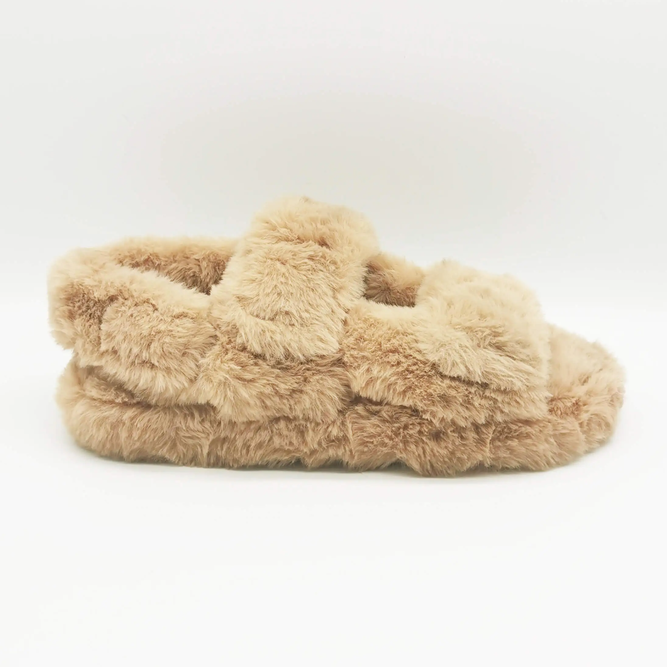 Thick-soled winter fashion home fur slippers for women