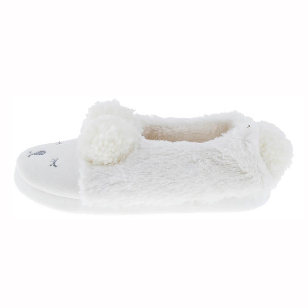 Women's faux fur sleeping lamb moccasin slipper