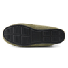 Cozy hard sole olive green men's moccasin shoes with arch support