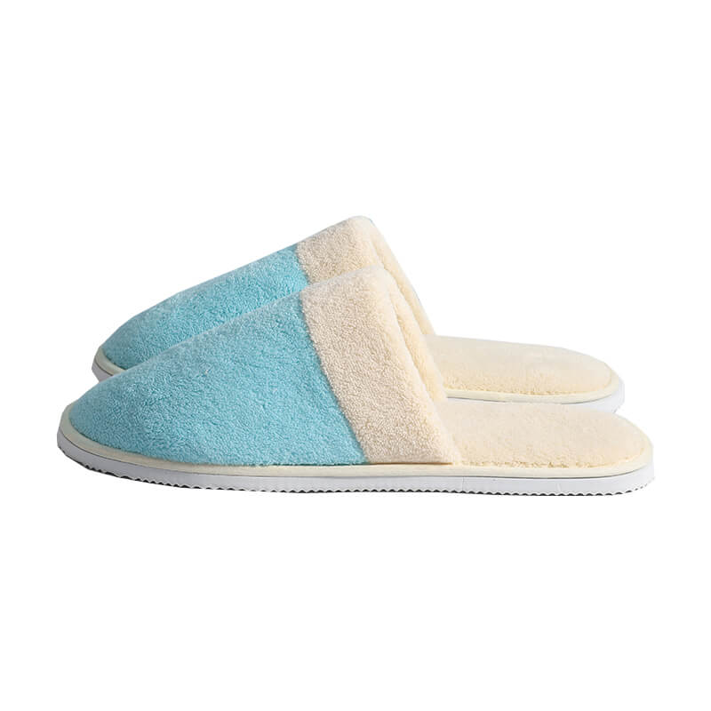 Coral fleece hotel slipper with EVA sole