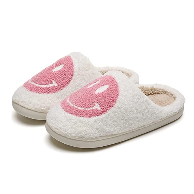 Smile face indoor warm home slippers for women or man