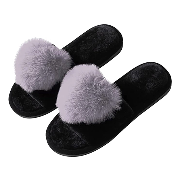 Women's winter slippers fine faux fur indoor slippers