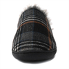 Classic comfortable check tweed slip on house slipper