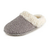 Comfy faux fur women memory foam TPR slip-on anti-skid sole home slippers