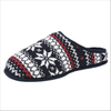 Snowflake maple jacquard knit pattern slippers for men