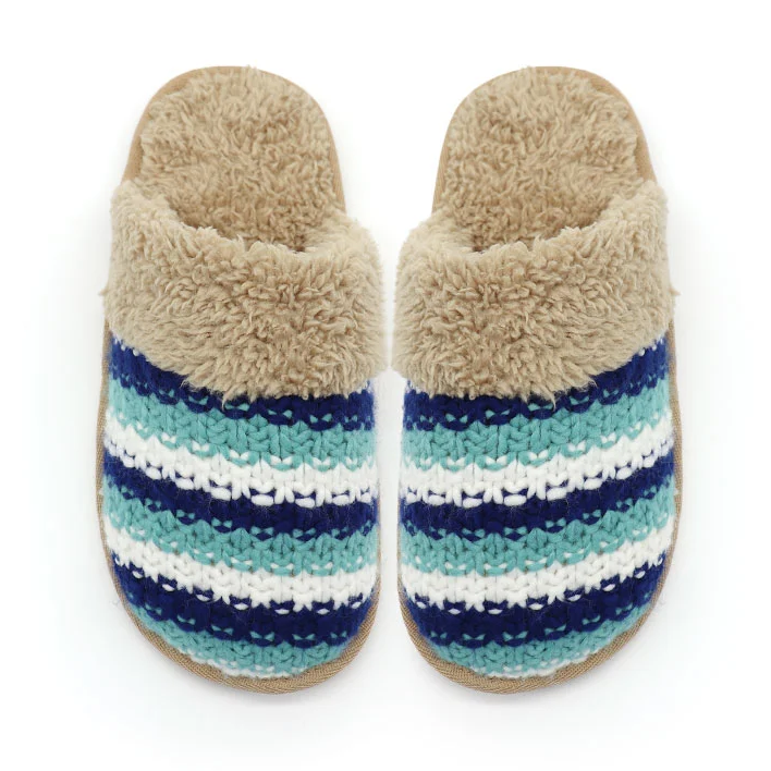 Winter warm knit lady indoor house slippers