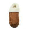 Brown microfiber winter warm indoor slippers for male