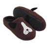 Non-slip soft TPR sole brown dog design indoor slippers